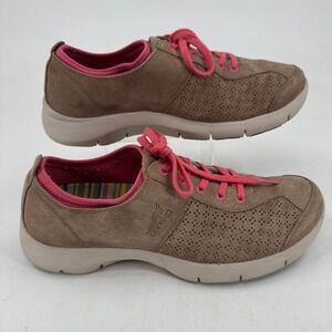 Dansko Elise Suede Leather Shoes WOMENS‎ Brown Pink Lace Up Comfort SIZE 40